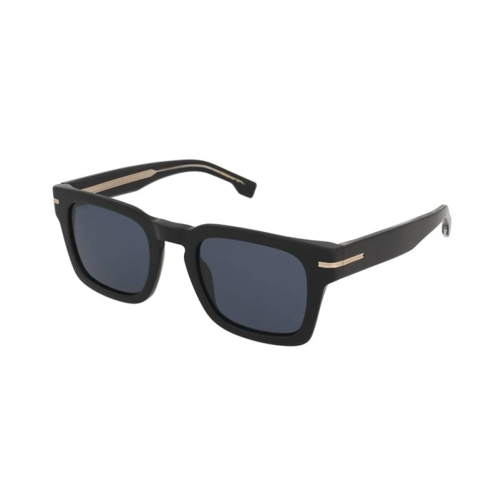 Hugo Boss Uomo Nero/Blu Boss 1625/S 807/Ku Occhiali Da Sole Acetato Squadrata - Immagine 2