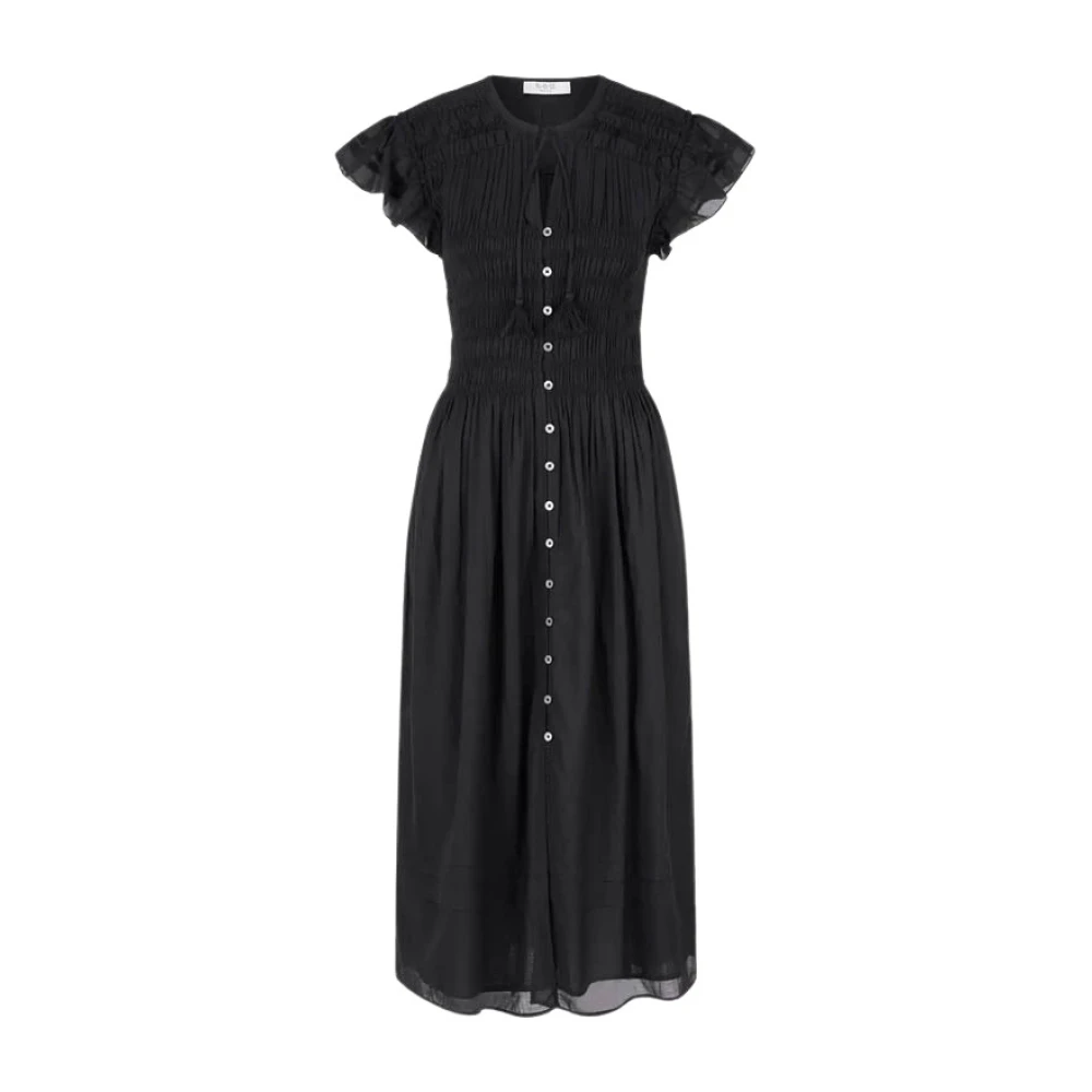 Sea NY Bloemenkatoenen jurk met kwastjes Black Dames