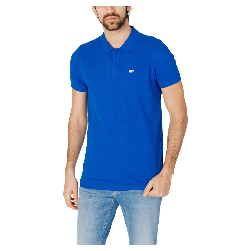 Tommy Jeans Polo Shirt Korte Mouw Blue Heren