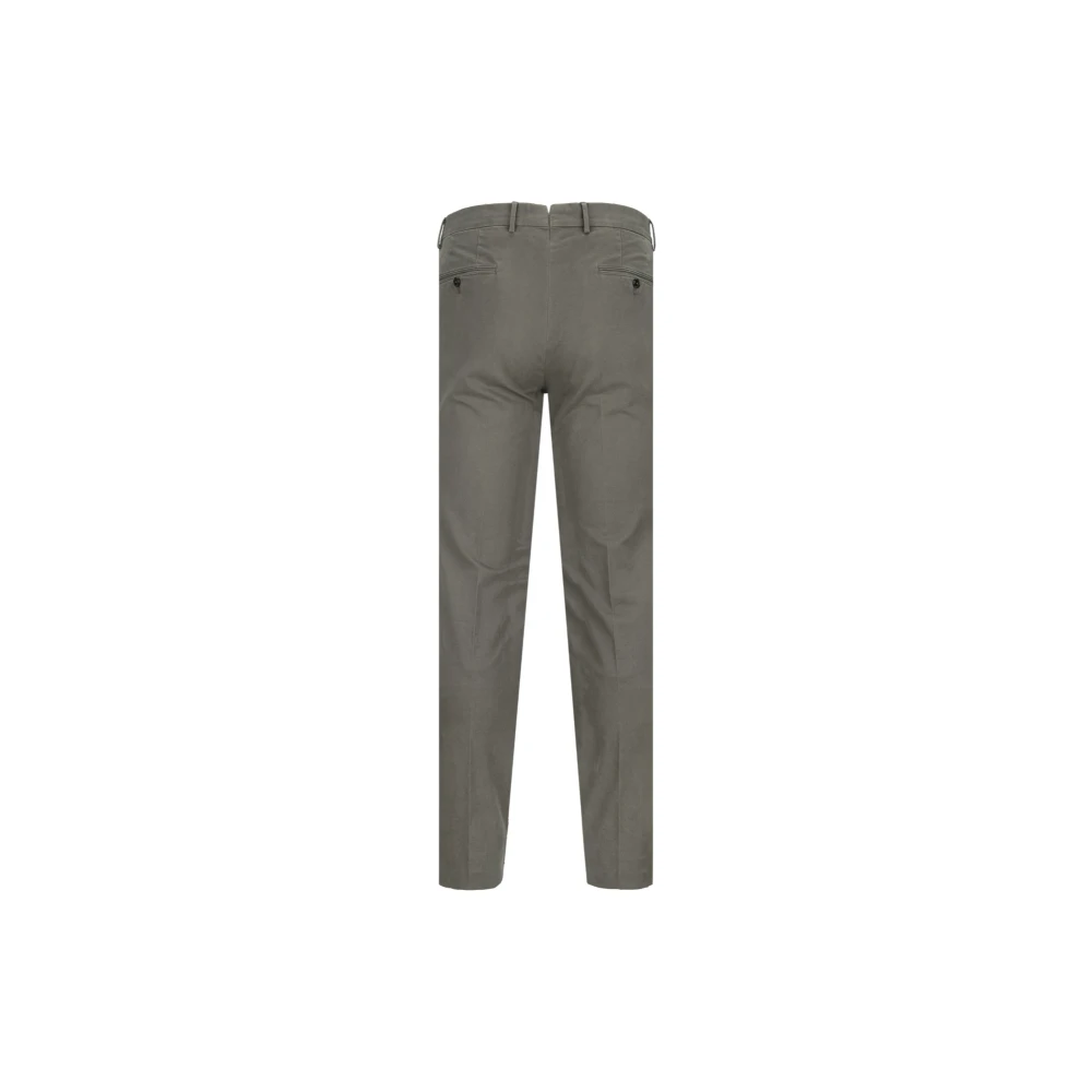 PT Torino Heren Knop Rits Broek Slim Fit Green Heren