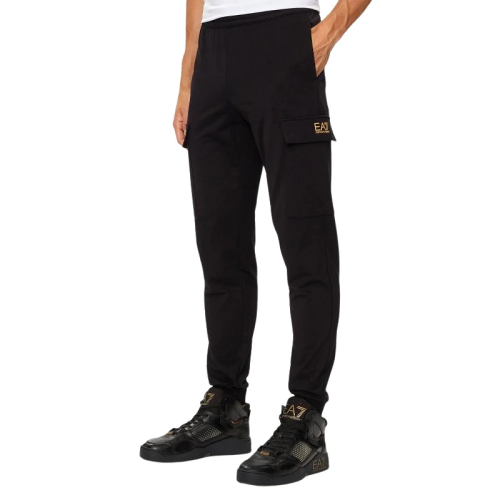 Emporio Armani Ea7 Uomo Nero 8Npp67 Pjvrz Pantaloni Cargo In Felpa