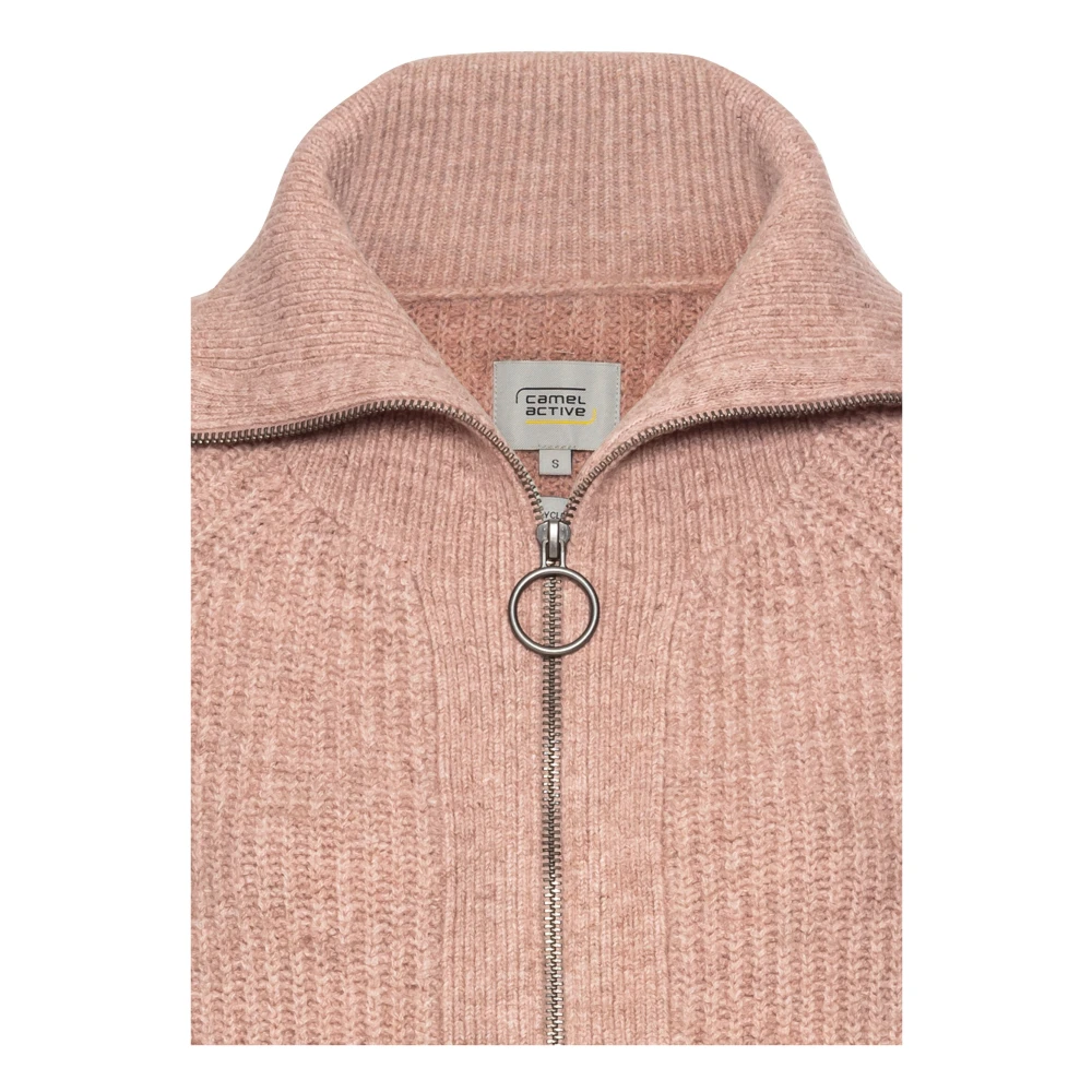 camel active Gerecyclede Polyester Pullover Sweater Pink Dames
