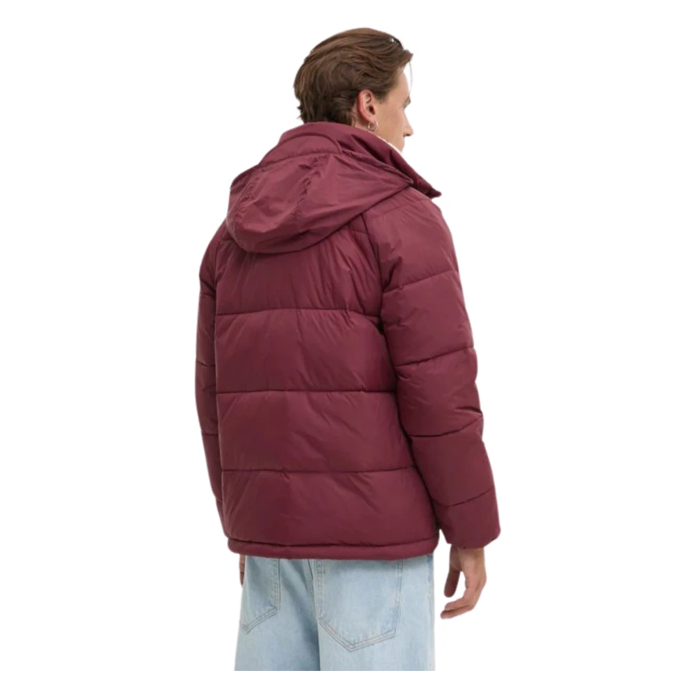 Tommy Hilfiger Bordeaux Geïsoleerde Jas met Capuchon Red Heren