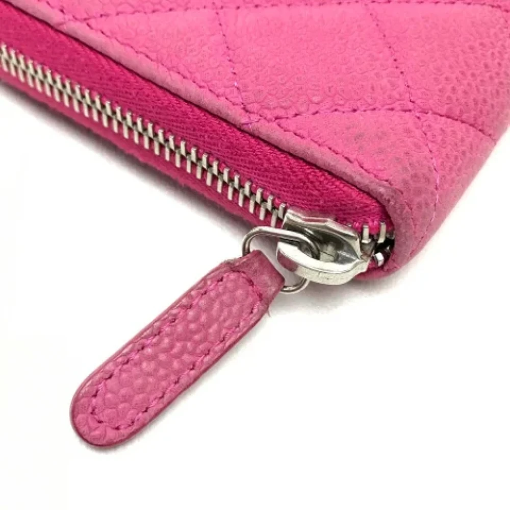 Chanel Vintage Pre-owned Leather wallets Pink Dames