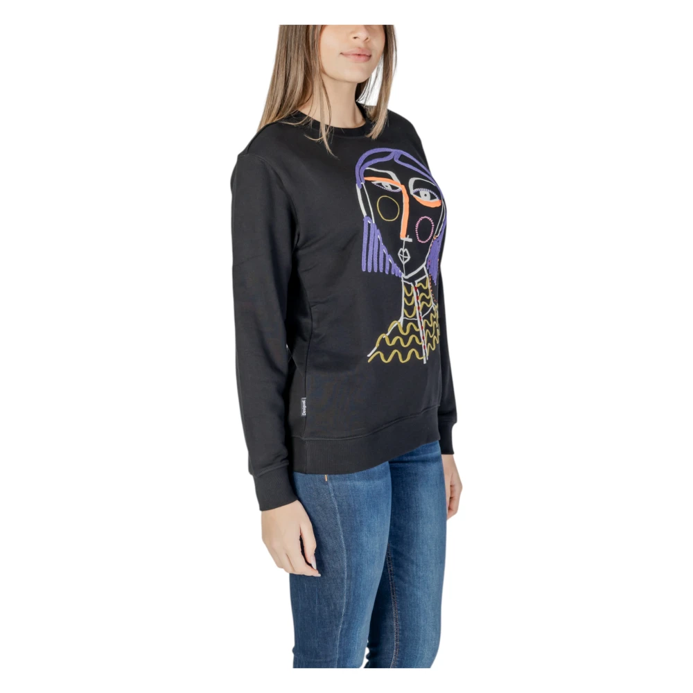 Desigual Lente Zomer Onbedekte Sweatshirt Black Dames