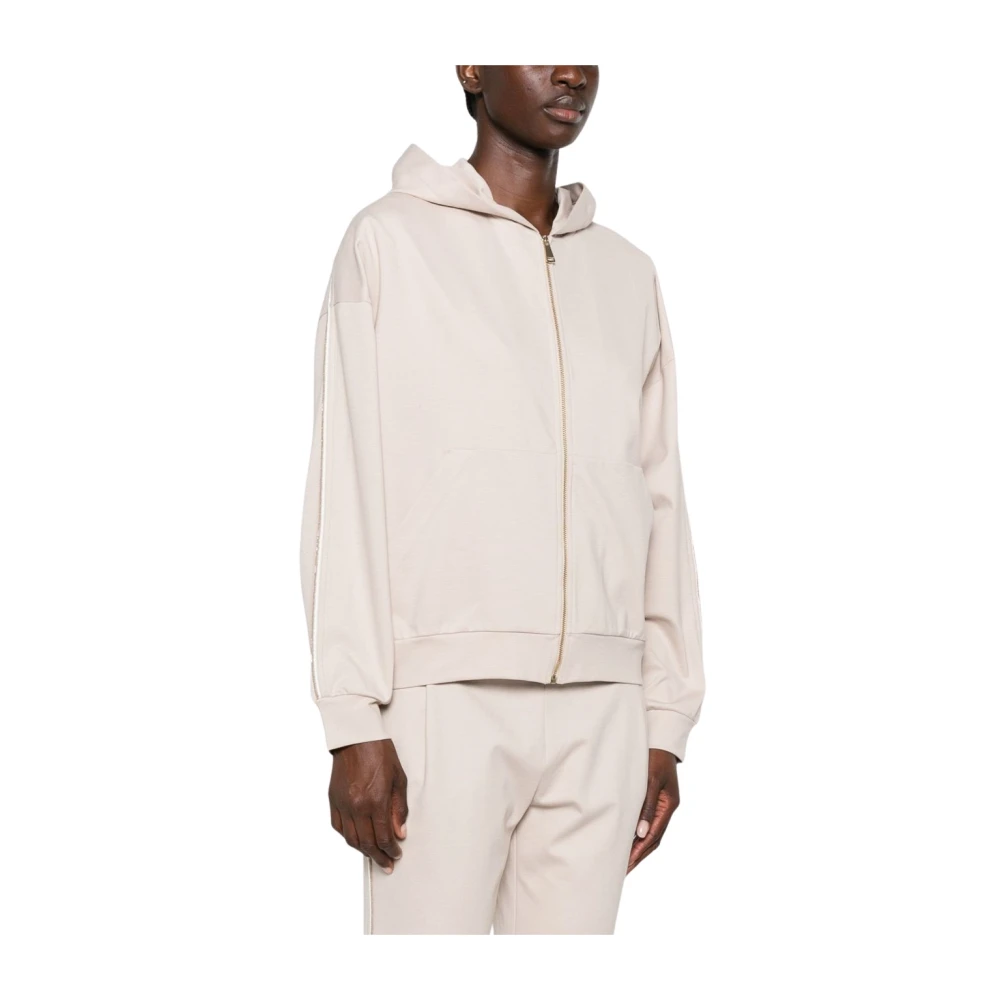 Fabiana Filippi Full-Zip Sweatshirt - Female - Zip-Throughs - Beige - M - Sweatshirts & Hoodies - Image 2