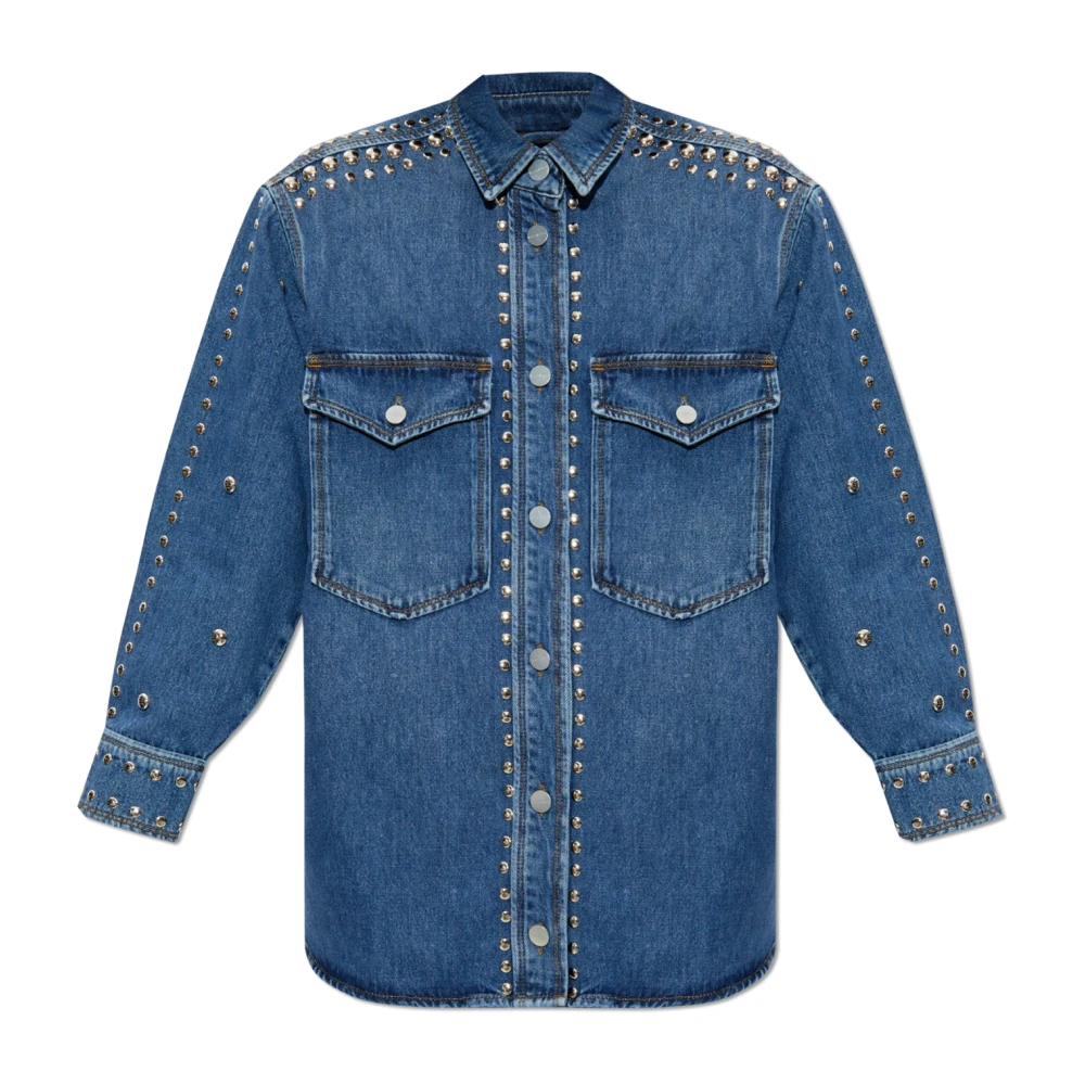 AllSaints Denim Shirt Alba Blue Dames