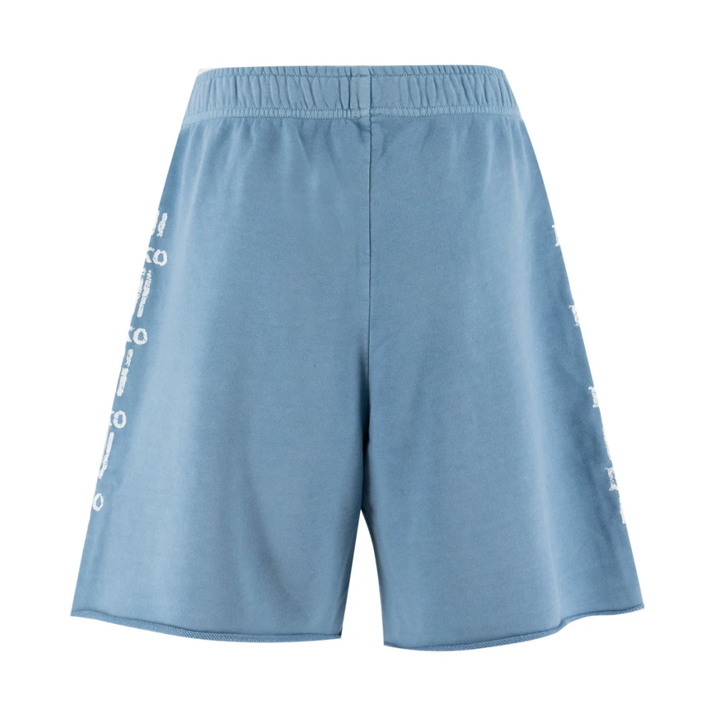 pinko Sportieve katoenen fleece shorts Blue Dames