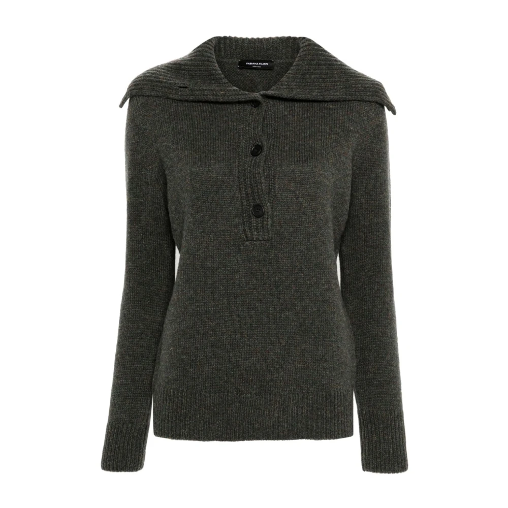 Fabiana Filippi Khaki Cardigan Sweater Gray Dames