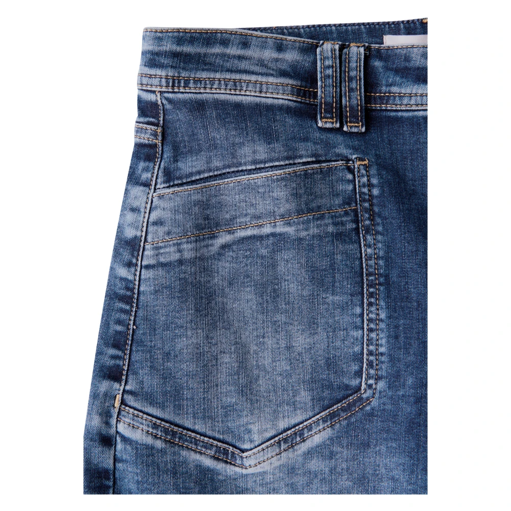 Street One Relaxte Wide Leg Blauwe Jeans Blue Dames
