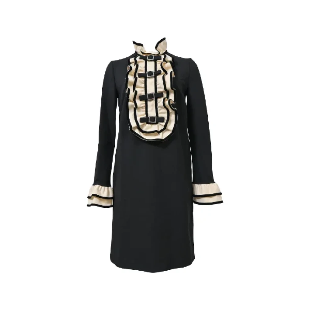 Gucci Vintage Pre-owned Wool dresses Black Dames