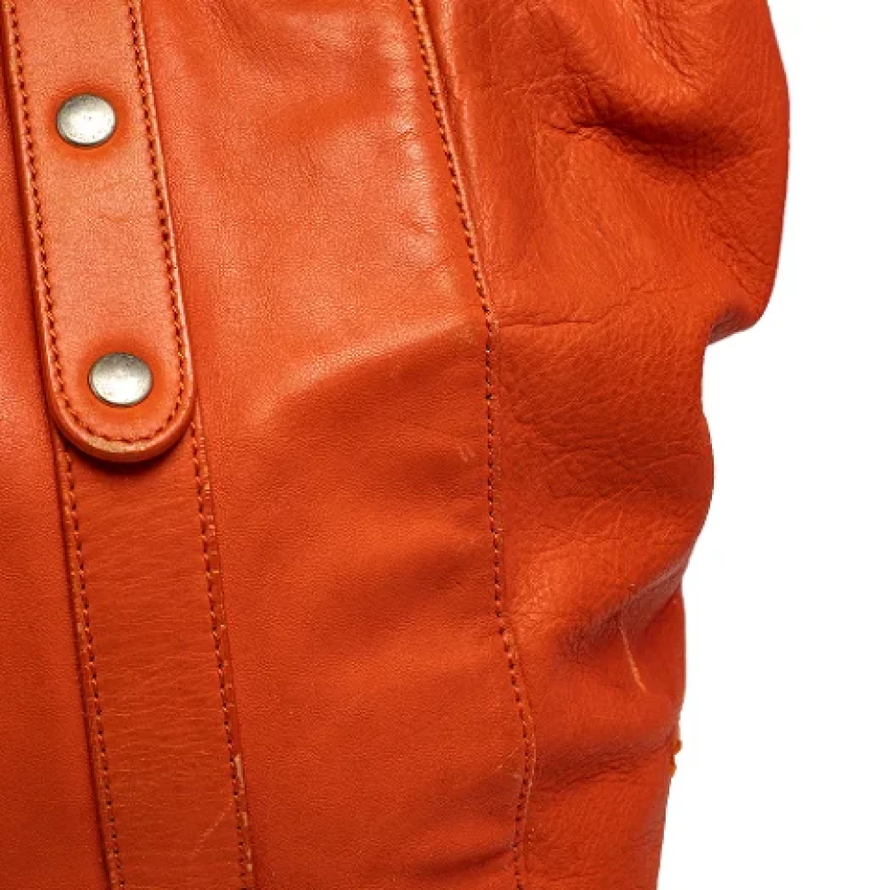 Armani Pre-owned Leather totes Orange Dames
