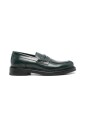 mocassins-en-cuir-vert-fonce
