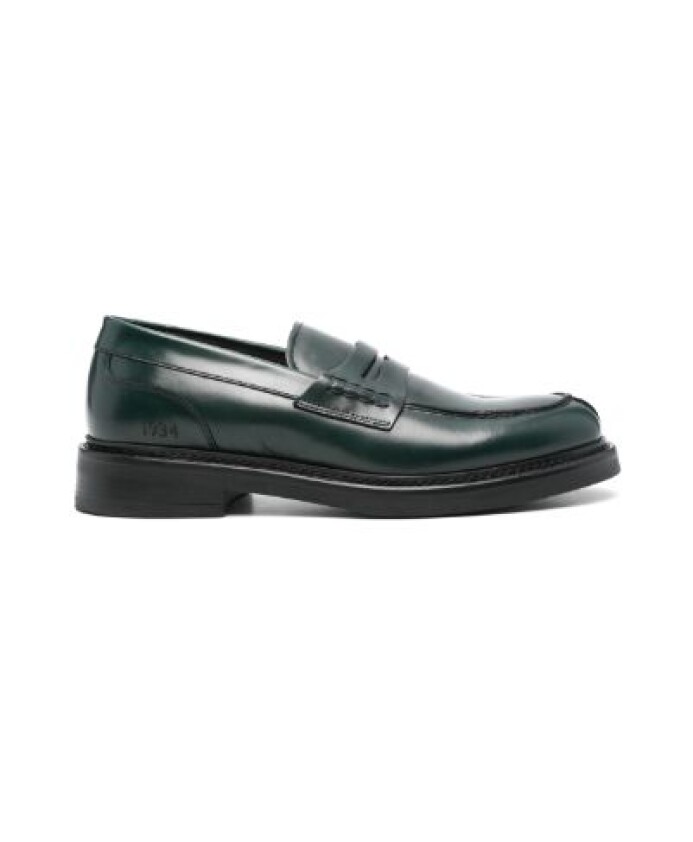 mocassins-en-cuir-vert-fonce