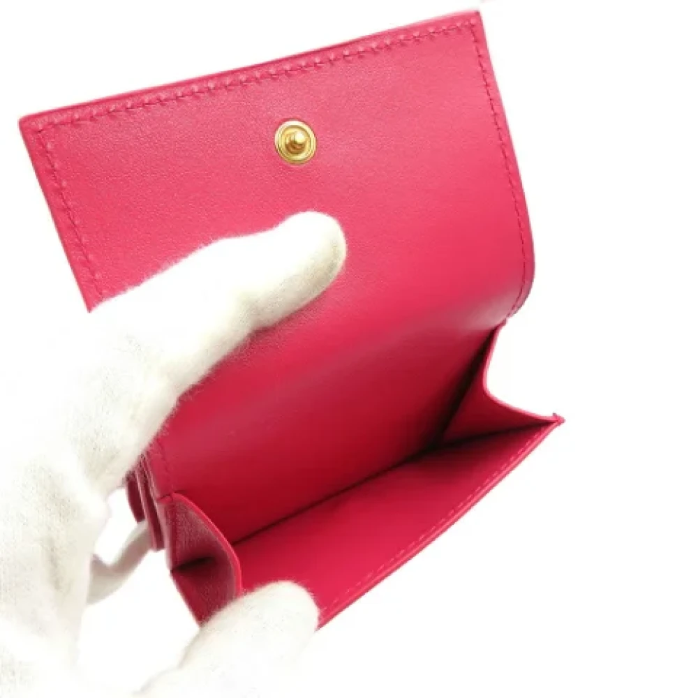 Bottega Veneta Vintage Pre-owned Leather wallets Pink Dames