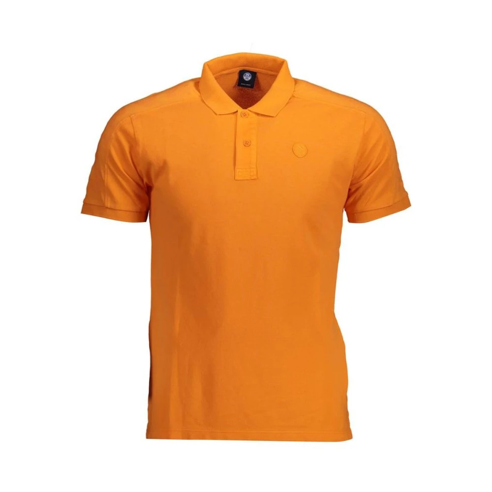 North Sails , Polo Shirts, Male, Orange, M, Short Sleeve Orange Polo Shirt - Image 3