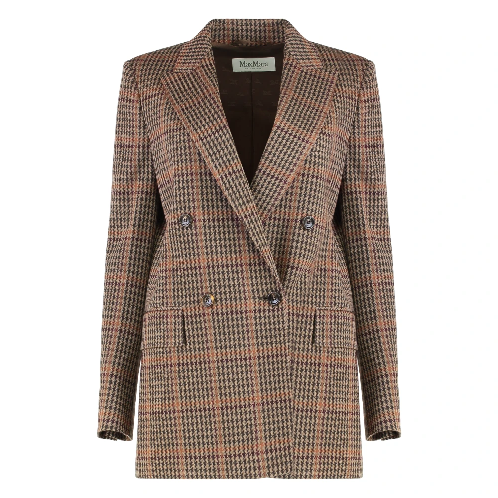 Max Mara Women's Multicolor Prince Of Wales Wool And Cotton Blazer - Blazers - Xs - Jackets