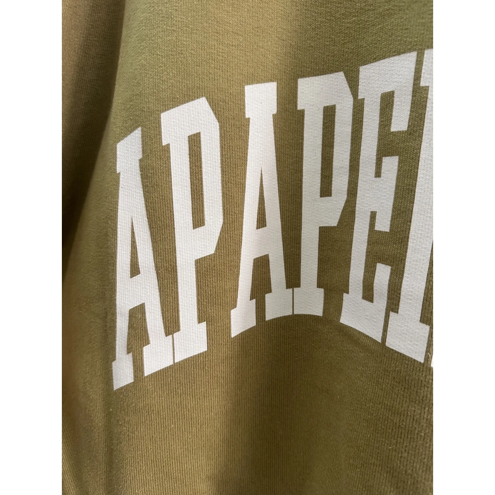 A Paper Kid Gedrukte Sweater in Khaki Green Heren