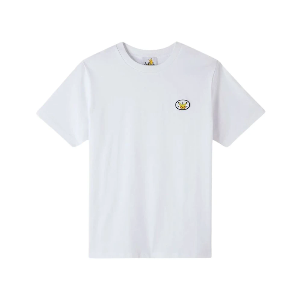 A.p.c. Pikachu Patch Unisex T-shirt White Heren