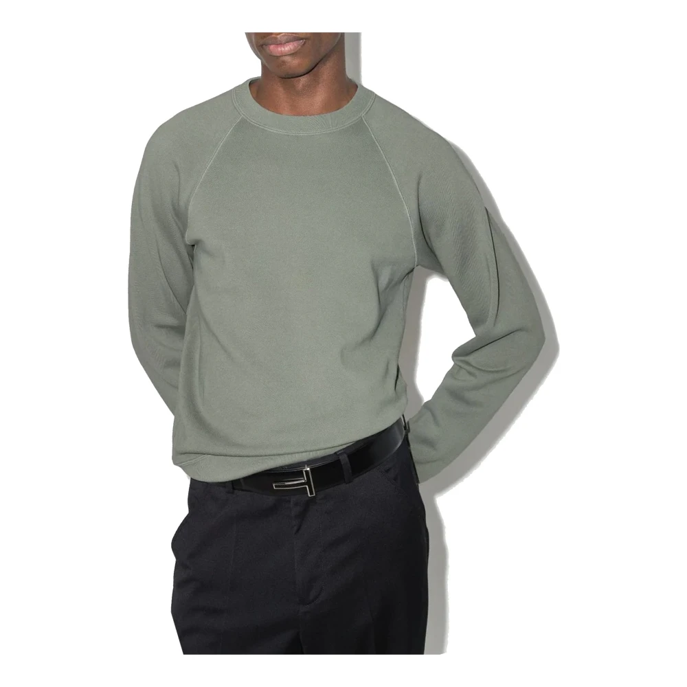 Tom Ford Grijze Katoenen Sweatshirt met Lange Mouwen Gray Heren