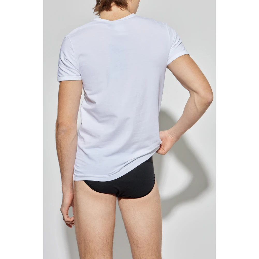 Versace T-shirt met logo White Heren