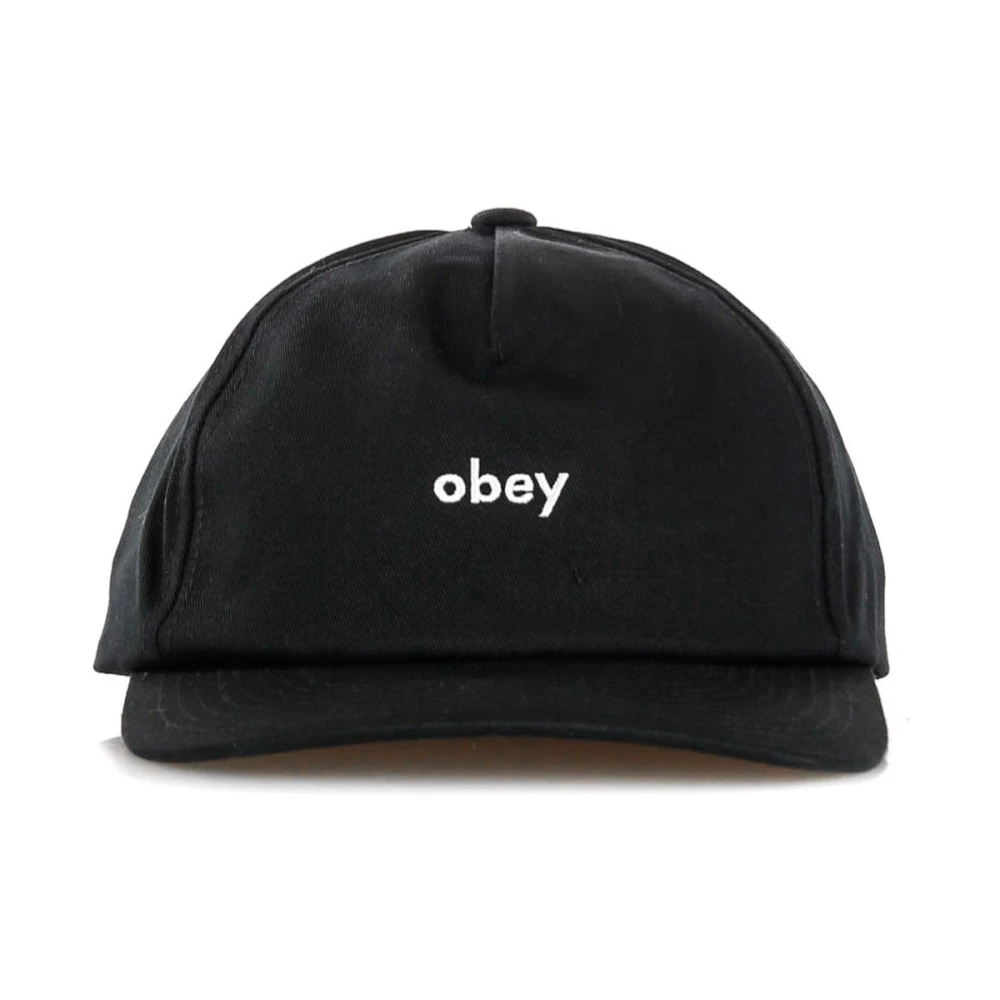 Obey Platte Klep Snapback Cap Black Heren