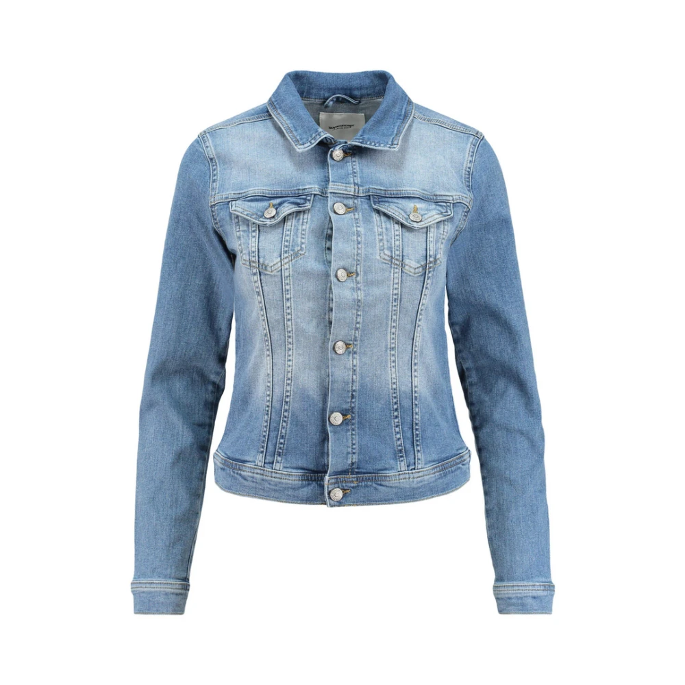 Soyaconcept Tijdloze Denim Jack in Middelblauw Blue Dames