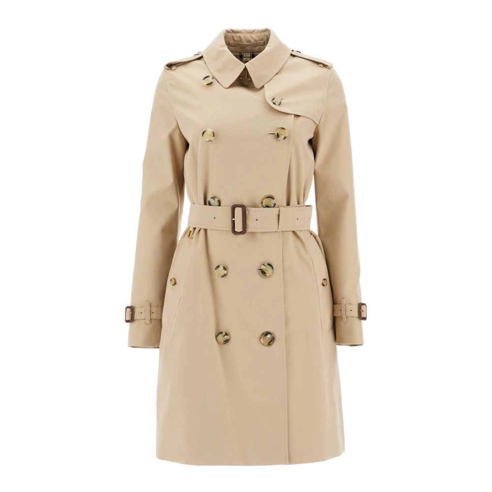 Burberry Regenbestendige Katoenen Trenchcoat Beige Dames