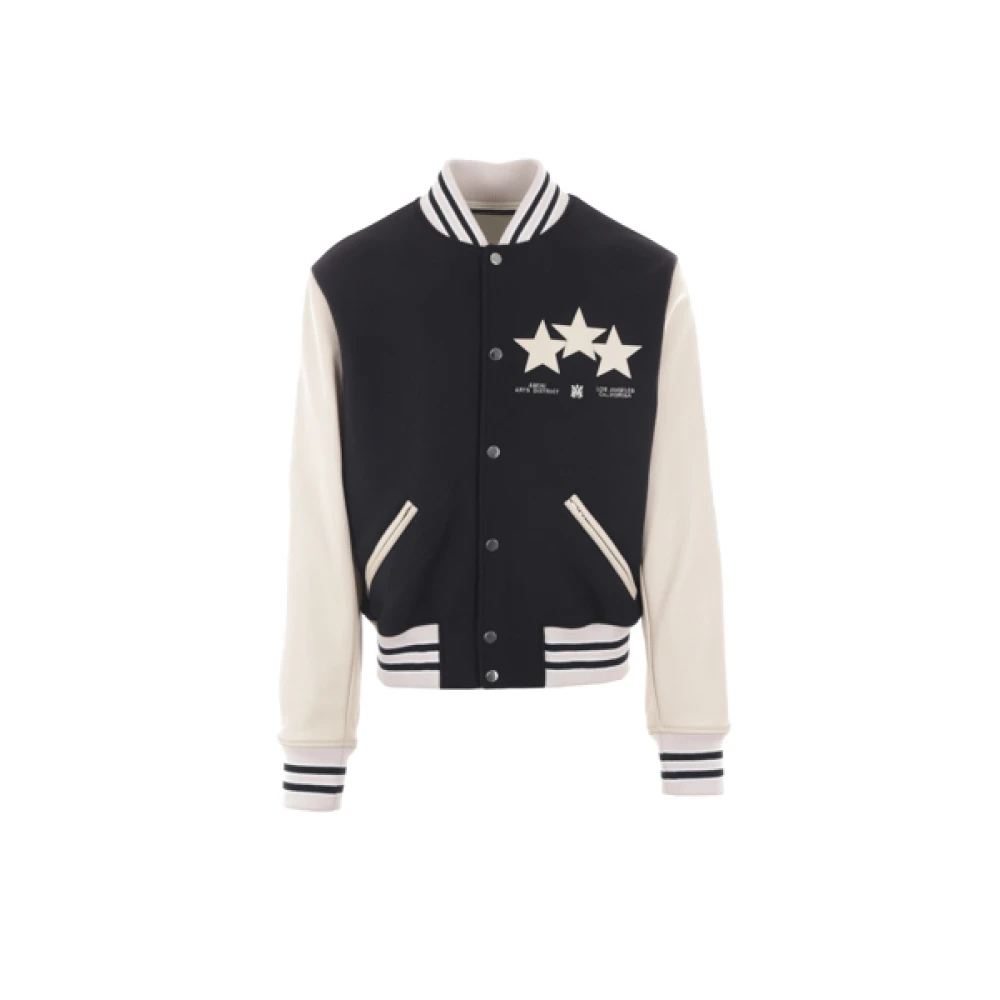 Amiri Svart Varsity Jacka med Logobroderi Black, Herr