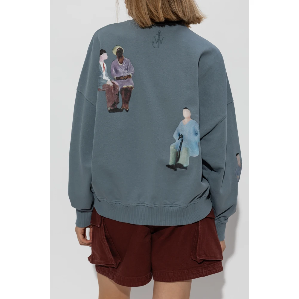JW Anderson Gedrukte sweatshirt Blue Dames