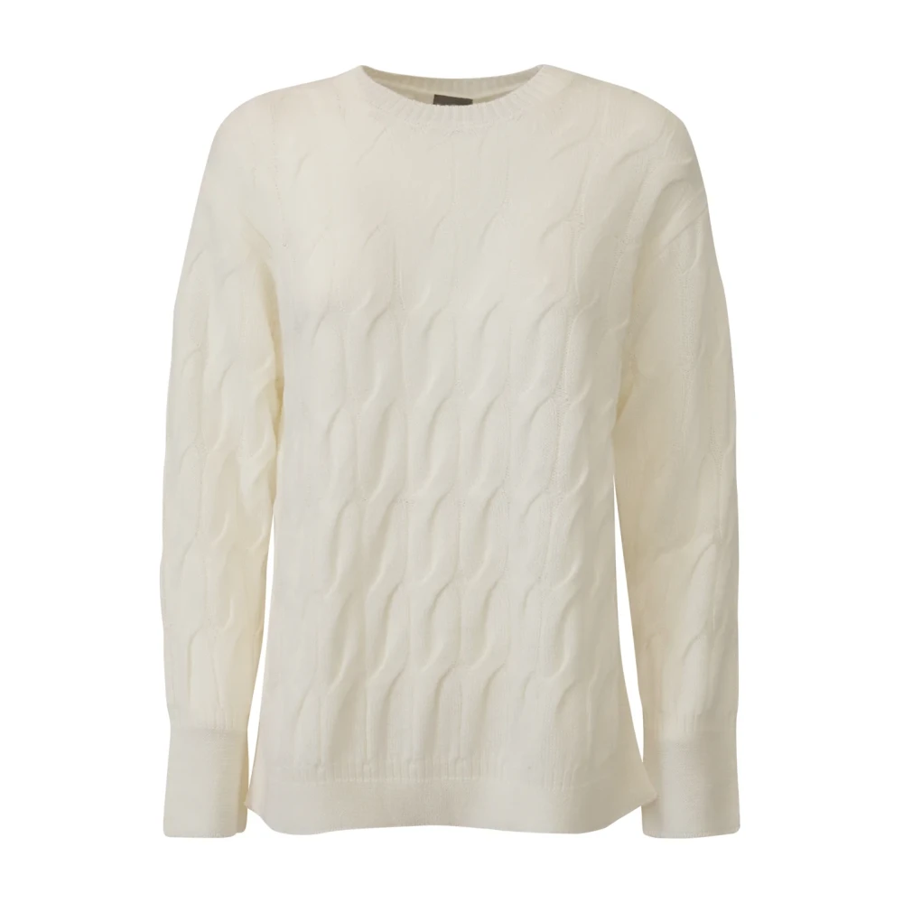 Max Mara Women's White Quid Jumper - Round-Neck Knitwear - S - Knitwear