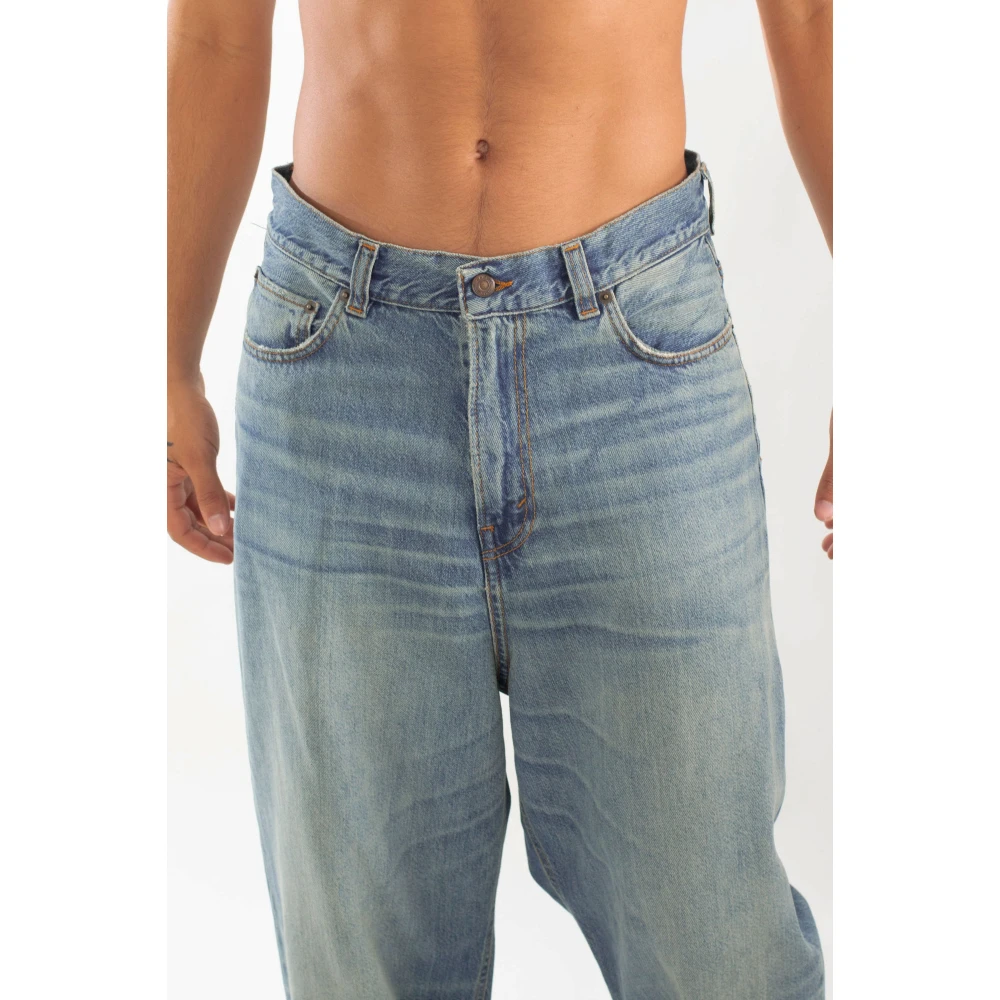 Haikure Mid Wash Loose Jeans Blue Heren