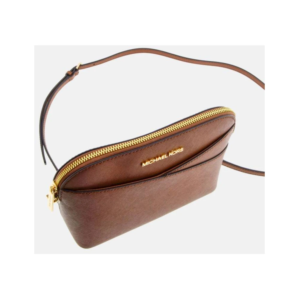 Michael Kors Dome Jet Set Crossbody Bag Brown Dames
