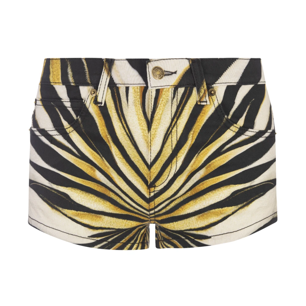 Roberto Cavalli Gouden Ray Of Gold Shorts Multicolor Dames