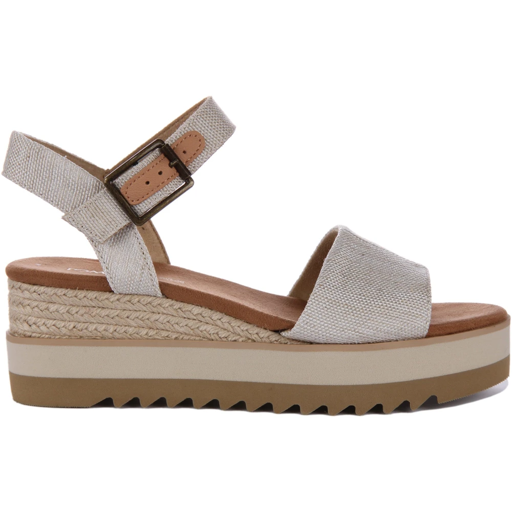 Toms Women's Gray Natural Yarn Dye Sandals For