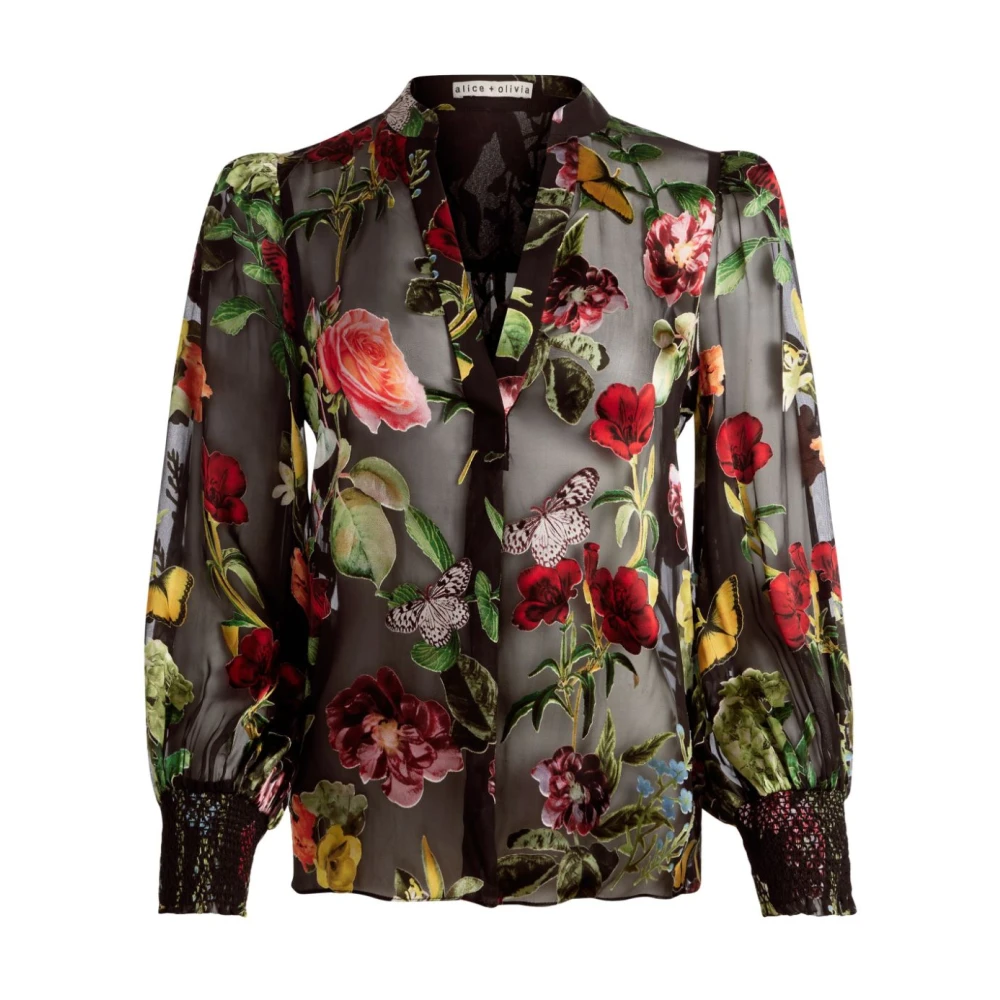 Alice + olivia Bloemenprint Bisschopsmouw Top Multicolor Dames