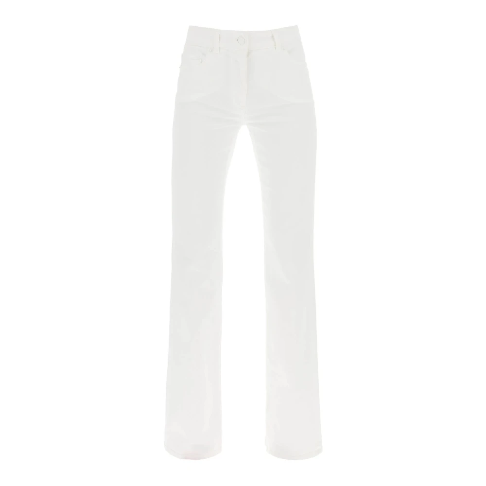 Moschino Bootcut Jeans van katoendenim White Dames