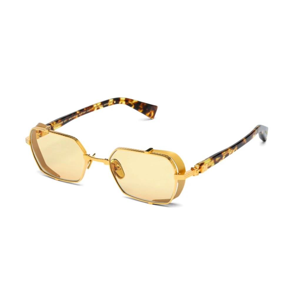 Balmain Unisex Yellow Brigade Iii - Sunglasses - 52 Mm - Accessories