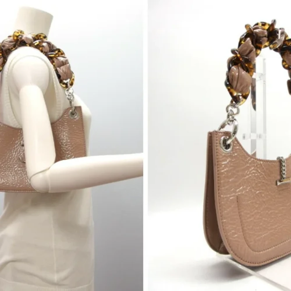 Jimmy Choo Pre-owned Leather handbags Beige Dames