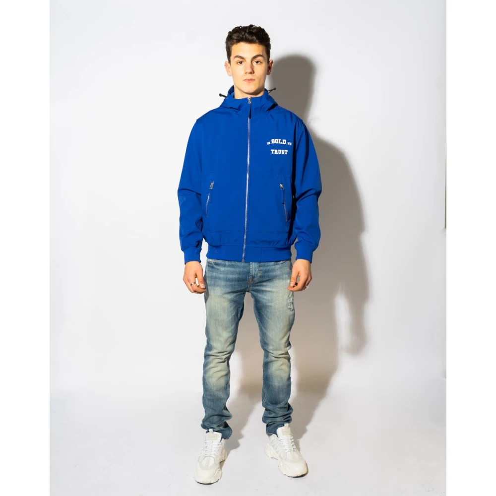 In Gold We Trust Blauwe Softshell Jas Blue Heren