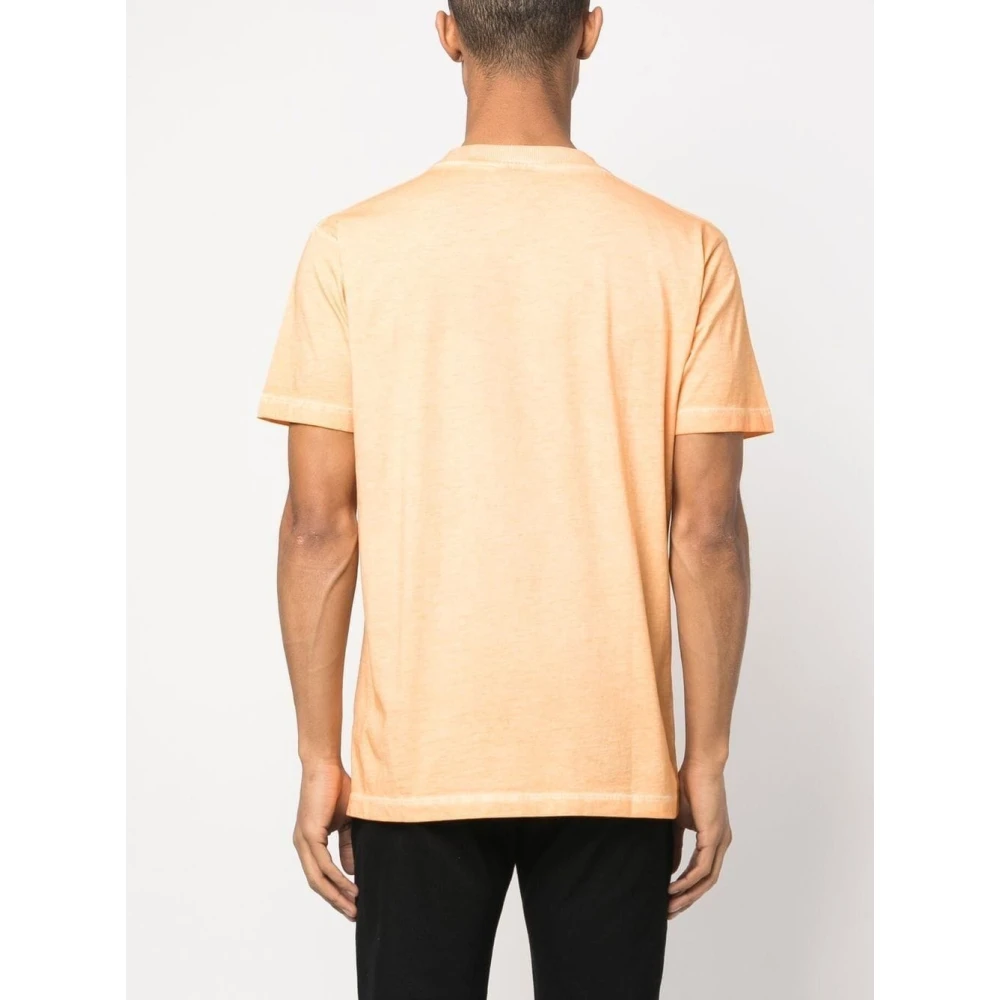 Marcelo Burlon Oranje Rood Sunset Cross T-Shirt Orange Heren
