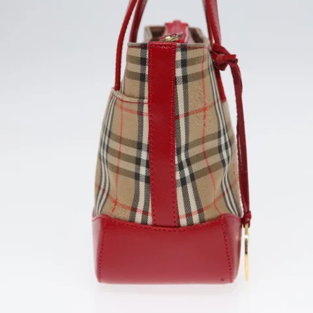 Burberry Vintage Pre-owned Canvas handbags Beige Dames