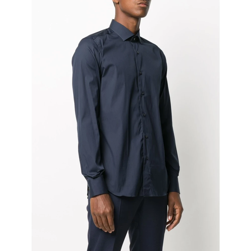 Xacus Slim Fit Katoen Blauw Overhemd Blue Heren