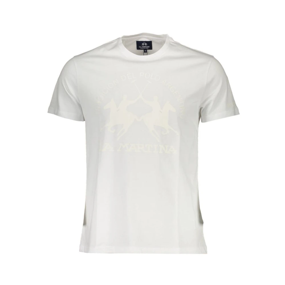 La Martina Men's White T-Shirts, Xl, Cotton T-Shirt