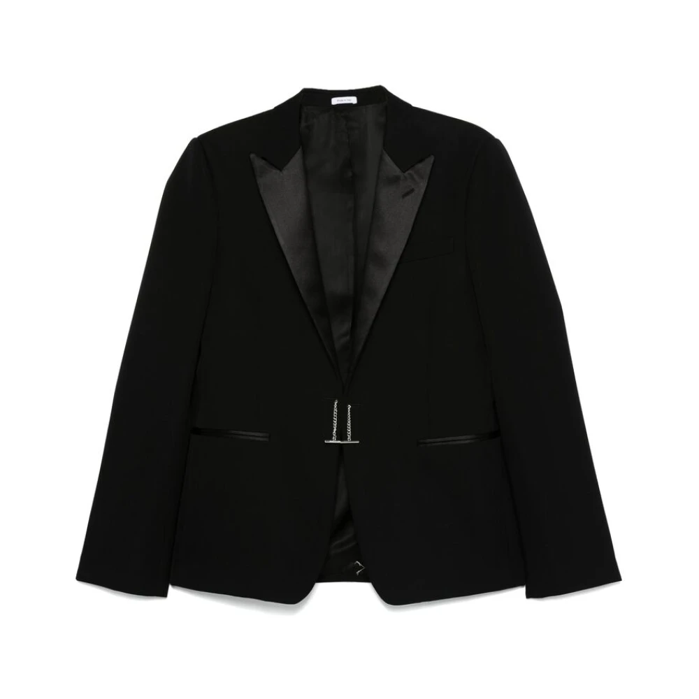 Alexander McQueen Svart T-Bar Jacka med Axelvaddar Black, Herr