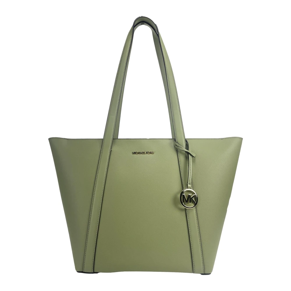 Michael Kors Gouden Hardware Rits Schoudertas Green Dames