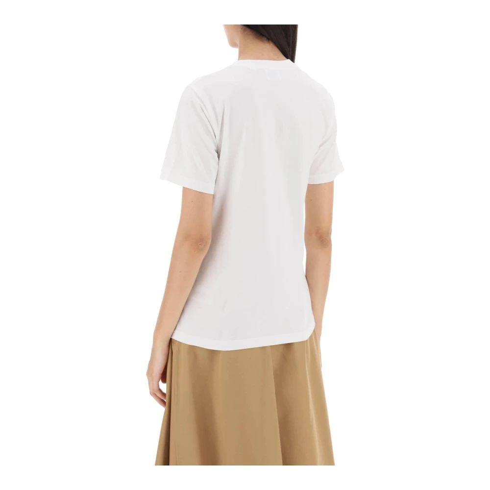 Burberry Margot T-Shirt met EKD Borduursel White Dames