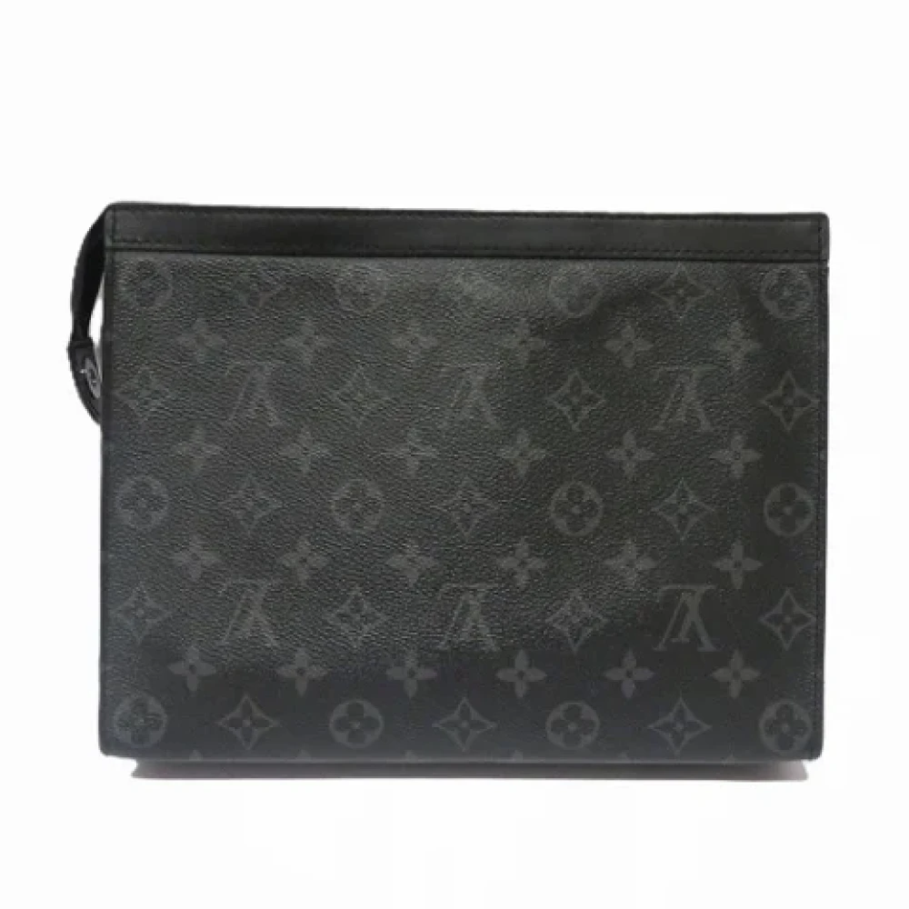 Louis Vuitton Vintage Pre-owned Fabric clutches Black Heren