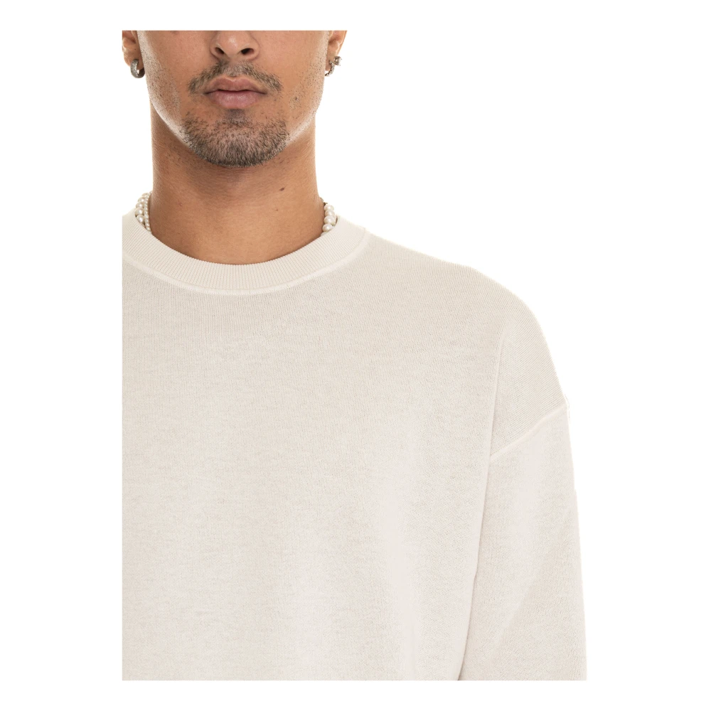Boss Contrast Interieur Crewneck Sweatshirt Beige Heren