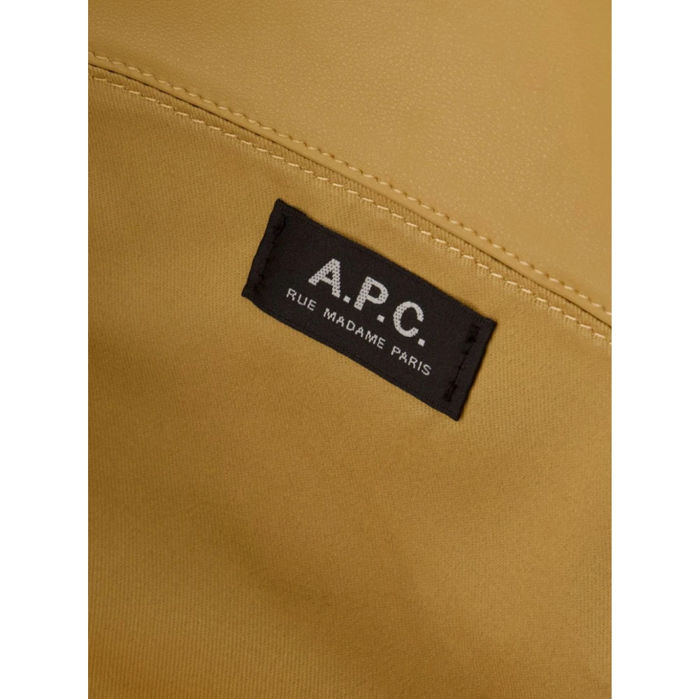 A.p.c. Beige Logo Print Handtas Beige Dames